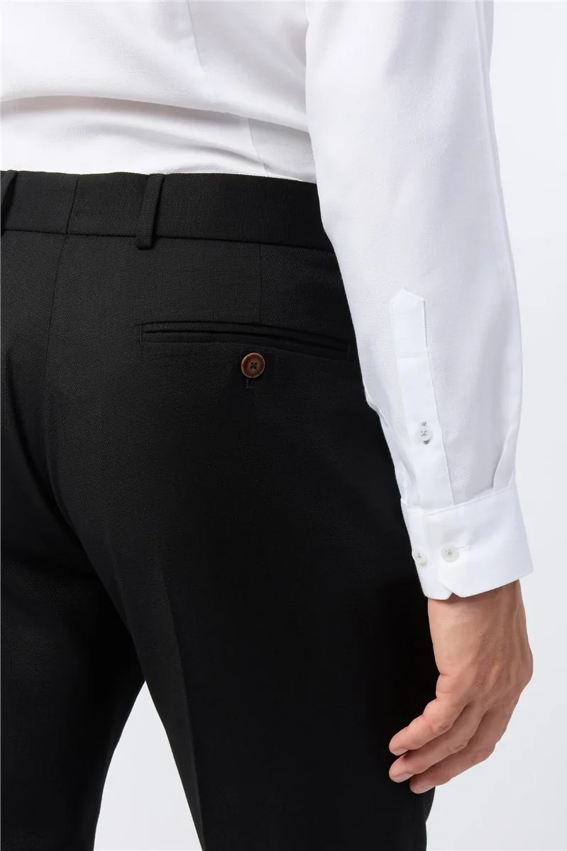 Antique Rogue Slim Fit Blake Black Texture Stretch Jacket thumbnail 8