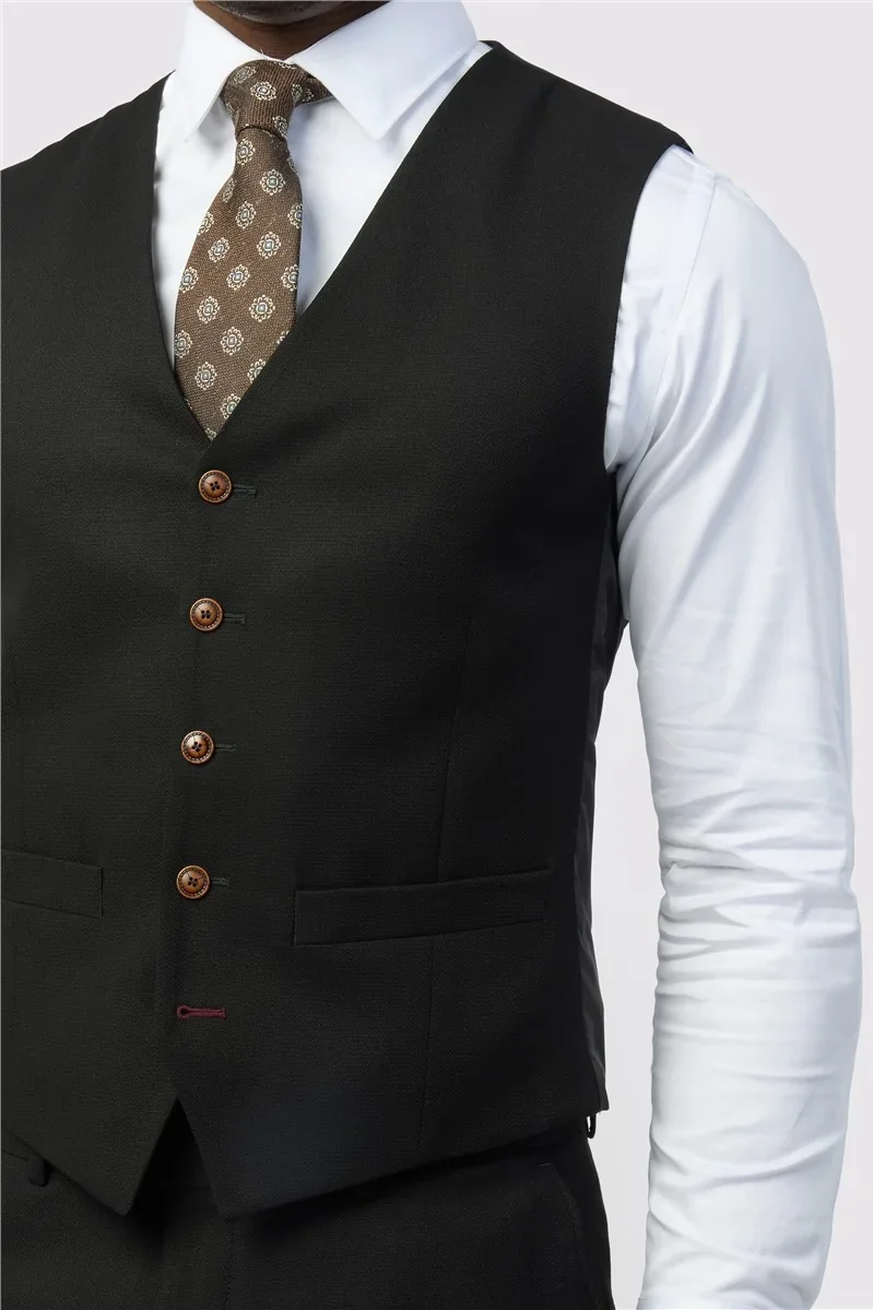 Antique Rogue Slim Fit Blake Black Texture Stretch Jacket thumbnail 11