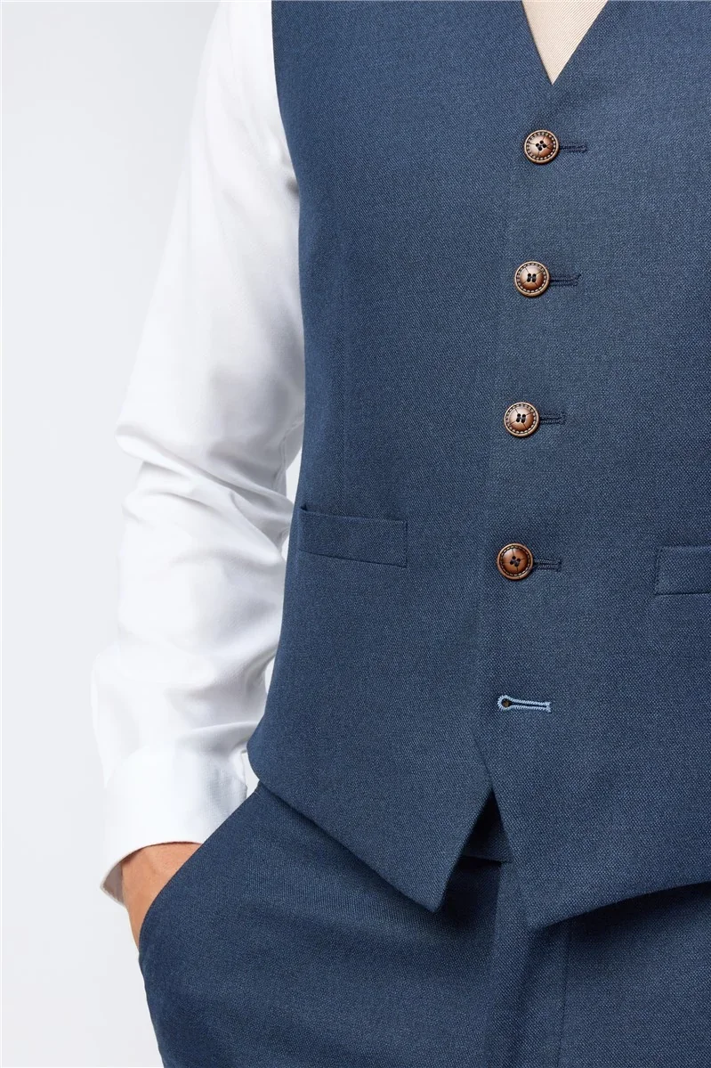 Antique Rogue Slim Fit Blake Navy Texture Stretch Jacket thumbnail 10