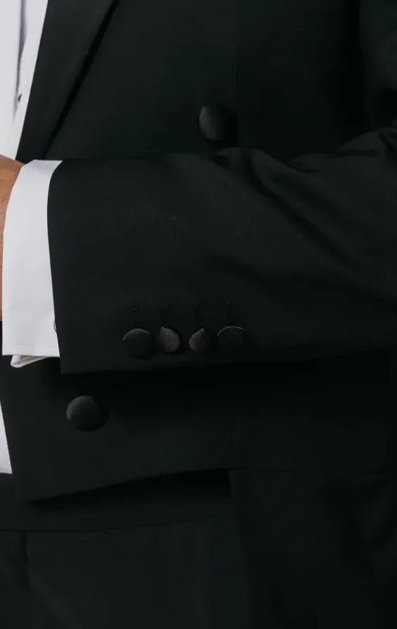 100% Wool White Tie 2 Piece Suit thumbnail 5