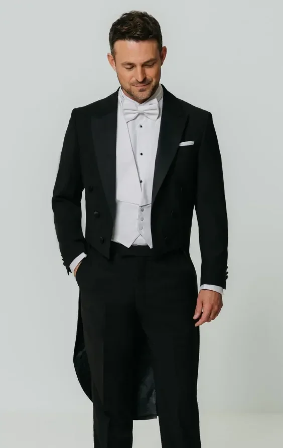 100% Wool White Tie Jacket thumbnail 2