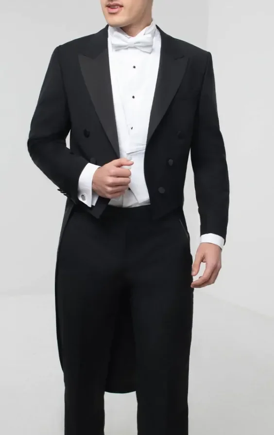 2 Piece White Tie, Dress Shirt, Waistcoat & Bow Tie thumbnail 3