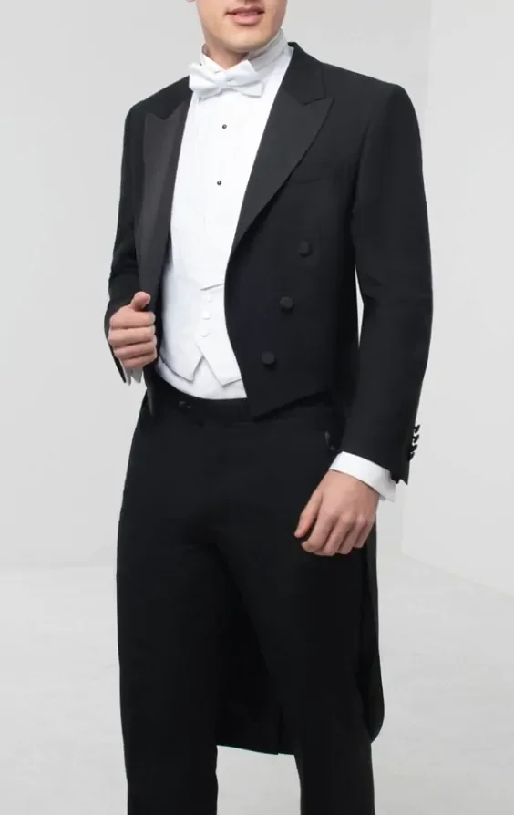 2 Piece White Tie, Dress Shirt, Waistcoat, Bow Tie & Shoes thumbnail 3