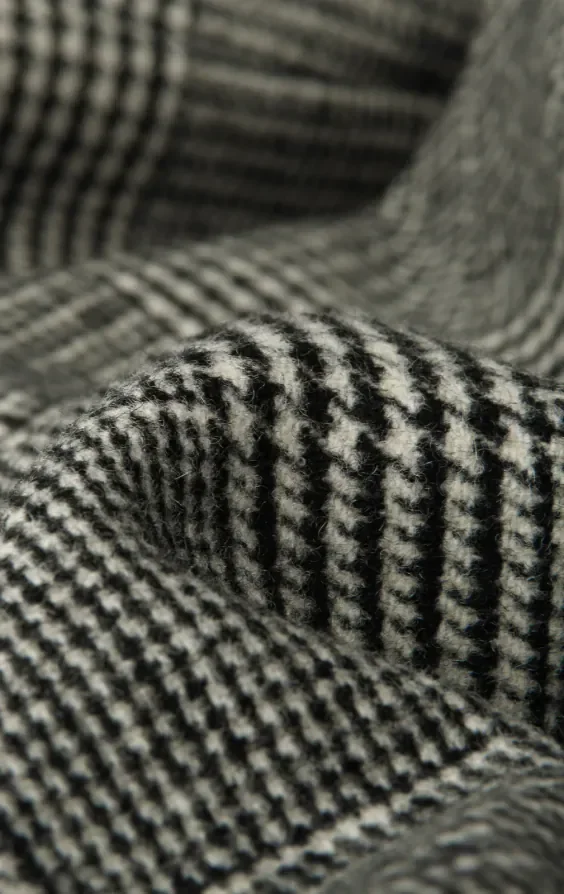 Black and Cream Prince of Wales Check Tweed Jacket thumbnail 8