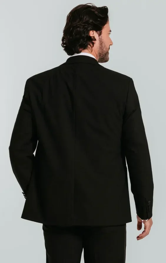 Black Dinner Jacket with Peak Lapel thumbnail 3