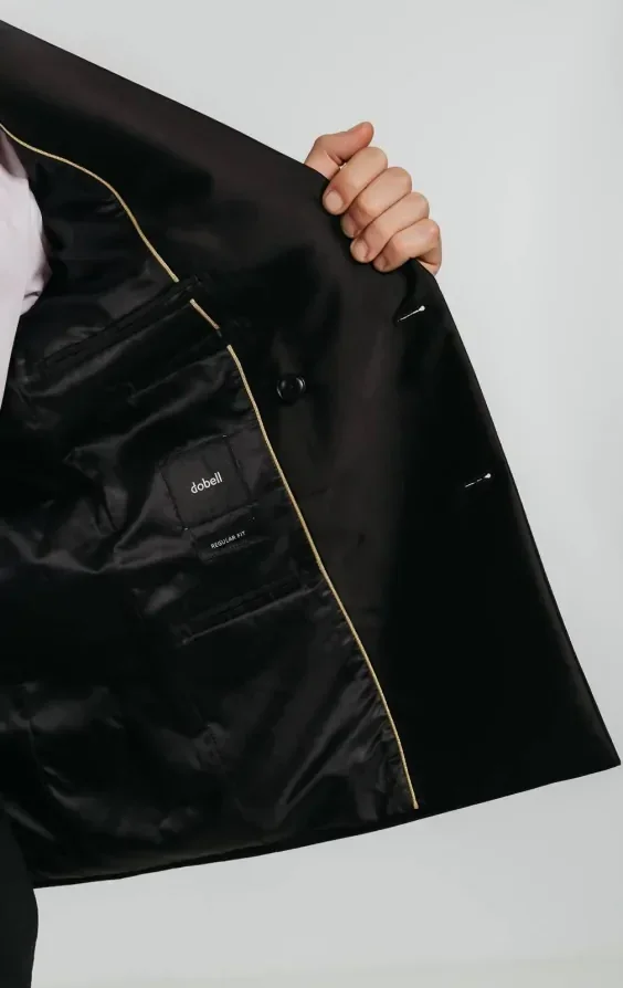 Black Double Breasted Dinner Jacket thumbnail 6