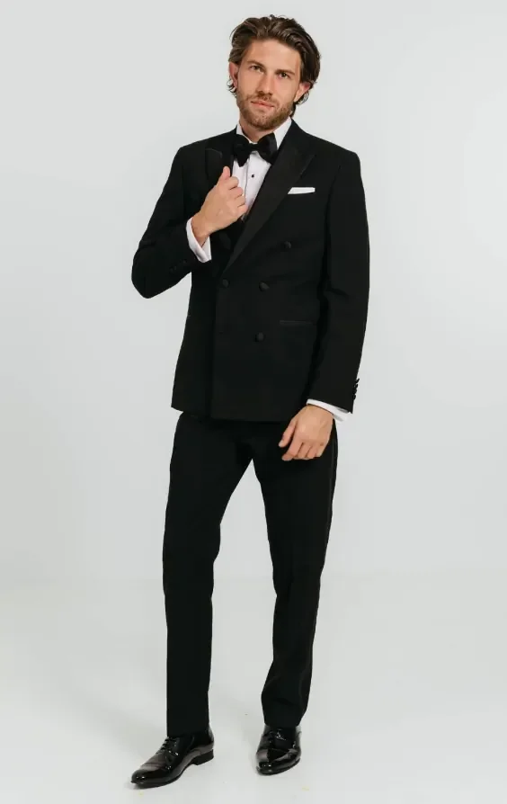 Black Double Breasted Tuxedo thumbnail 3