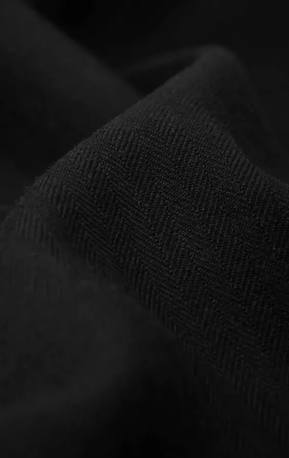 Black Herringbone Morning Suit with Striped Trousers thumbnail 9