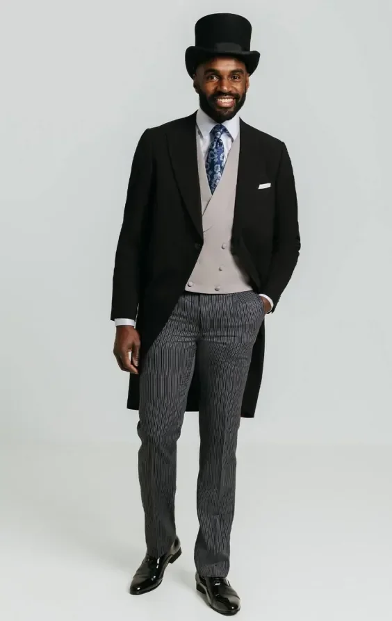 Black Slim Fit Morning Suit Tailcoat thumbnail 3
