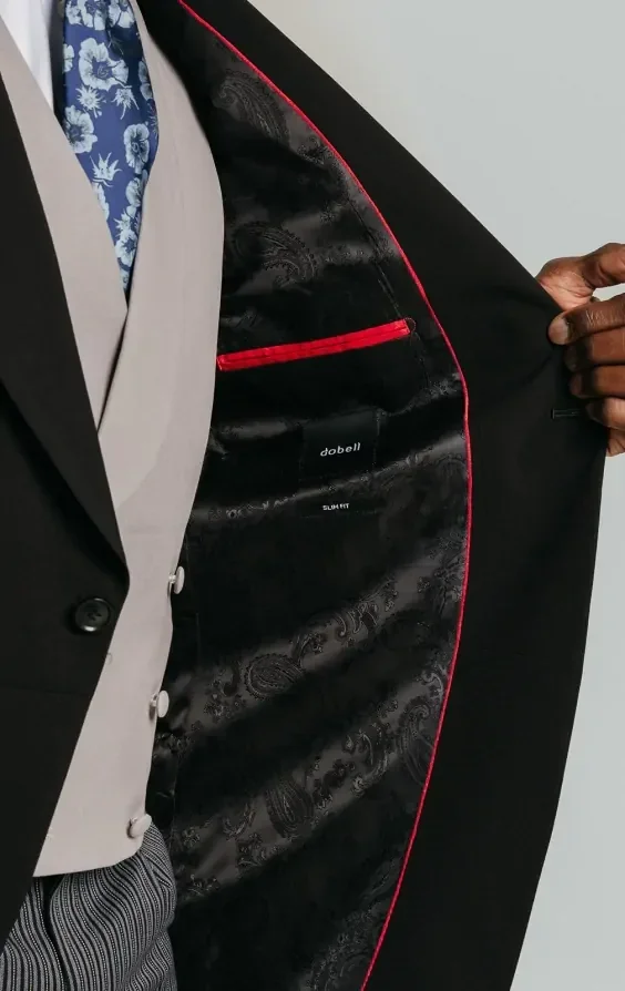 Black Slim Fit Morning Suit thumbnail 7