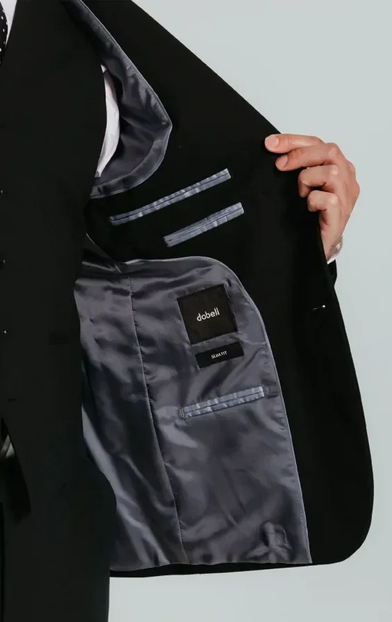 Black Slim Fit Suit Jacket thumbnail 6