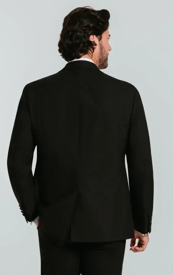 Black Slim-Fit Tuxedo with Notch Lapel thumbnail 4