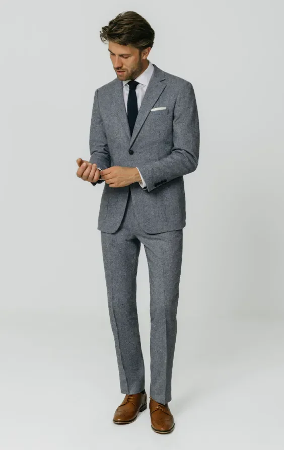 Blue Donegal Tweed Suit thumbnail 3