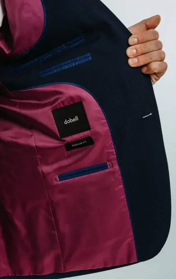 Blue Suit Jacket with Peak Lapel thumbnail 5