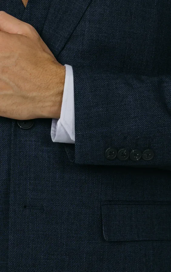Blue Weave 3 Piece Suit thumbnail 4
