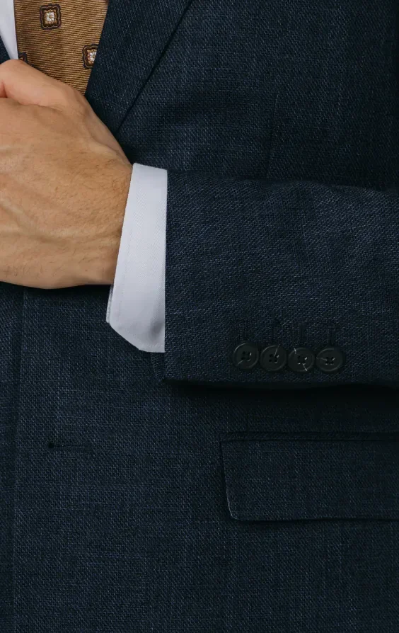 Blue Weave Suit Jacket thumbnail 4