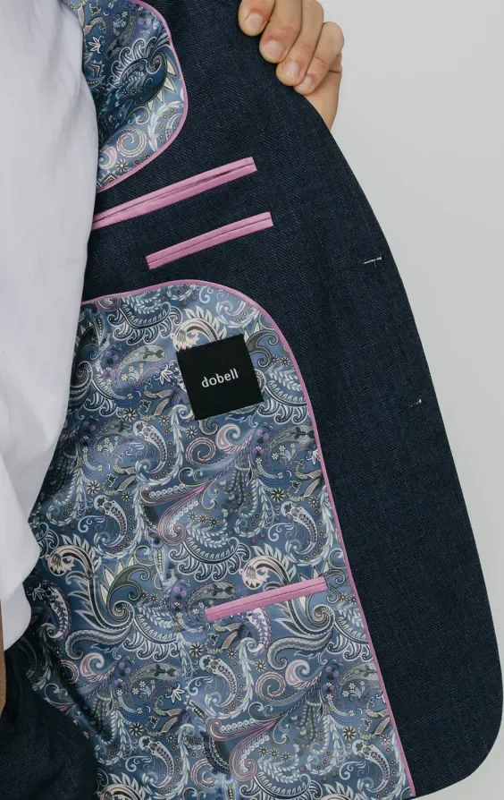 Blue Weave Suit Jacket thumbnail 6