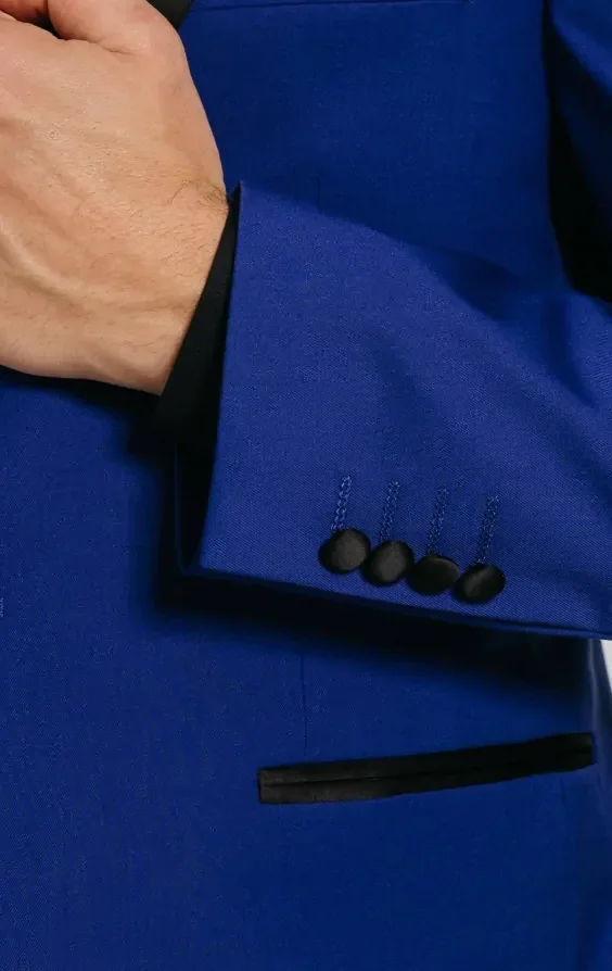 Bright Blue Tuxedo with Peak Lapel thumbnail 5