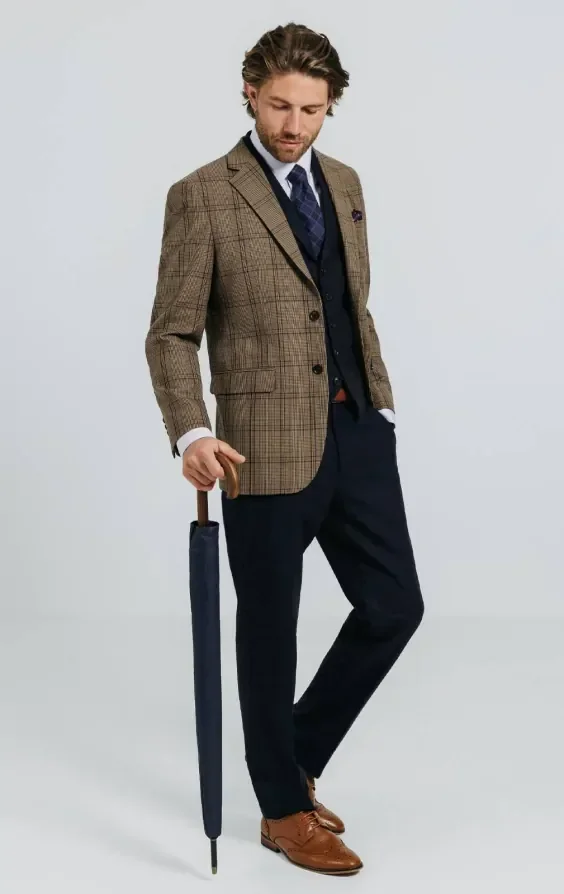 Brown Bold Check Jacket thumbnail 3