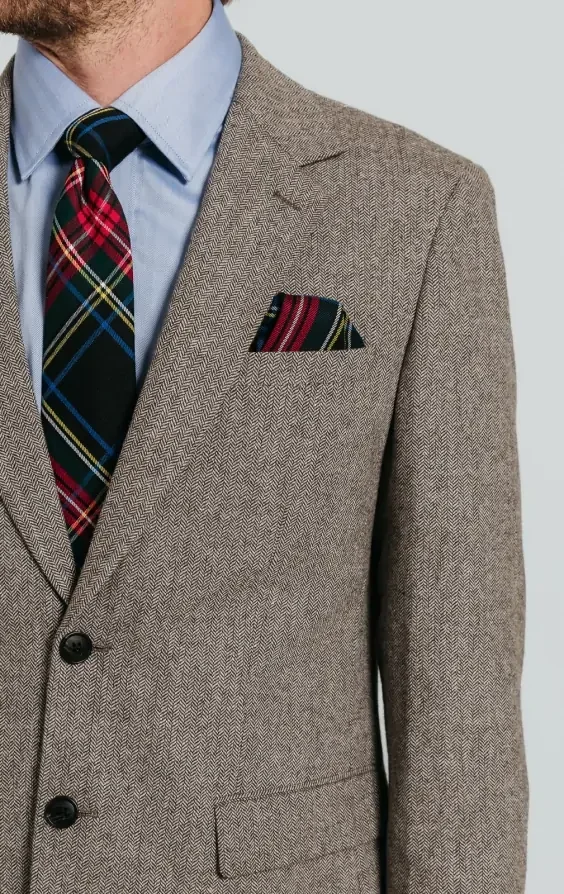Brown Herringbone Tweed Suit thumbnail 6