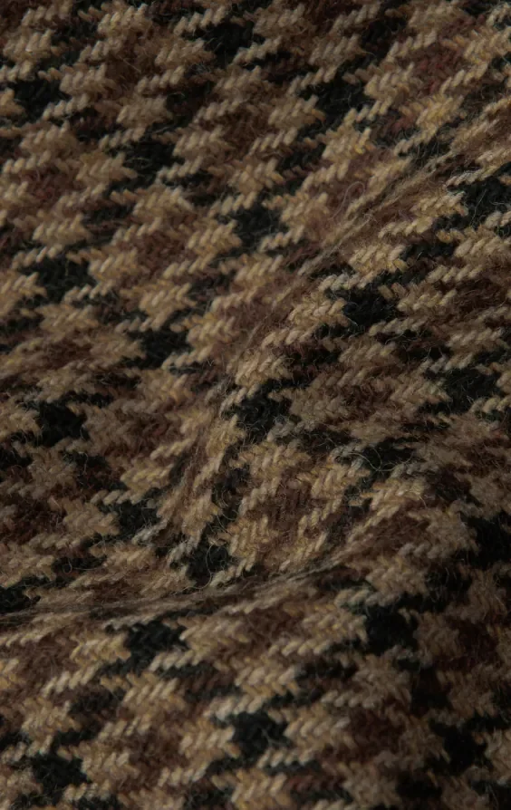 Brown Houndstooth Tweed Waistcoat thumbnail 6