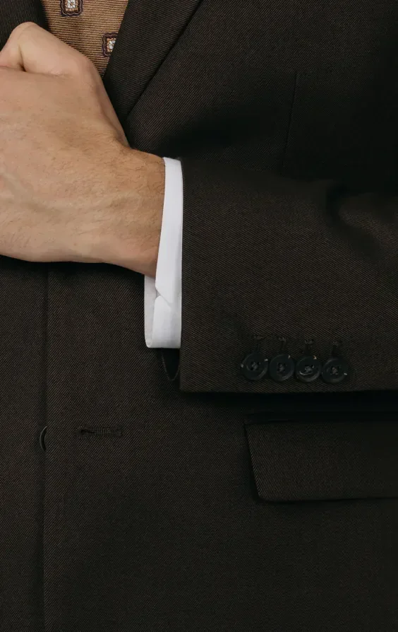 Brown Twill Suit Jacket thumbnail 4