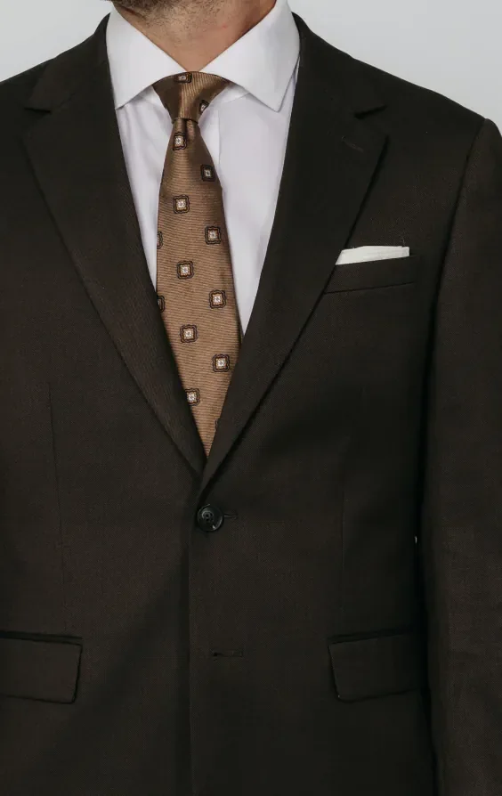 Brown Twill Suit Jacket thumbnail 5