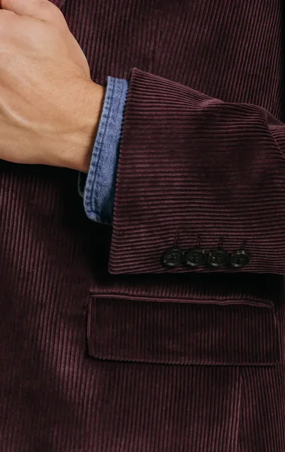Burgundy Corduroy Jacket thumbnail 4