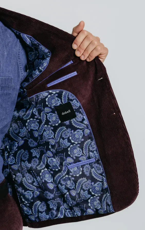 Burgundy Corduroy Suit thumbnail 7