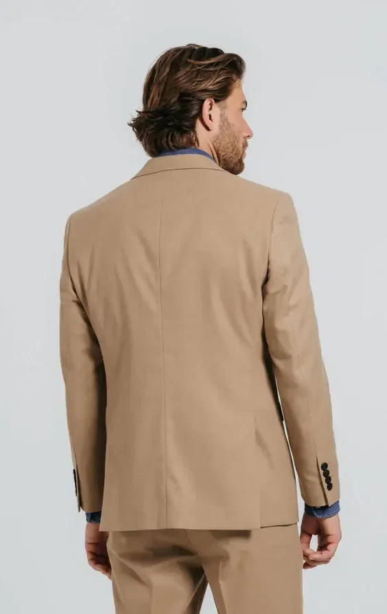 Camel Twill Suit Jacket thumbnail 3