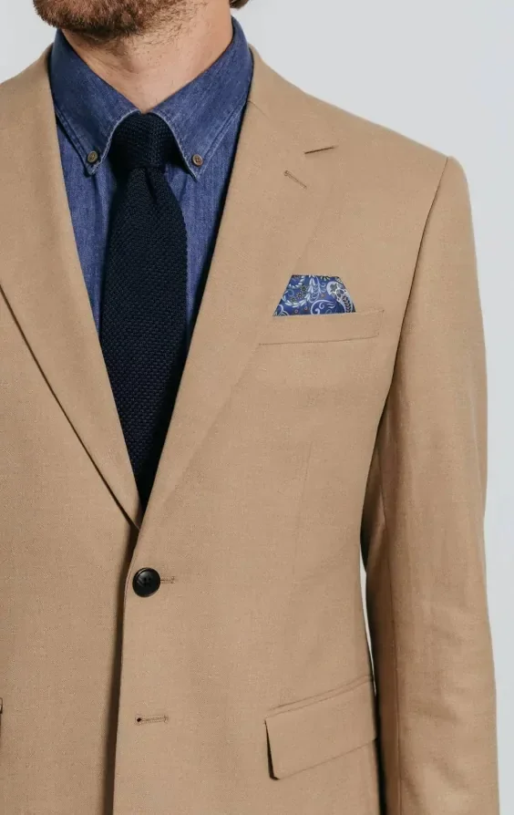 Camel Twill Suit Jacket thumbnail 5