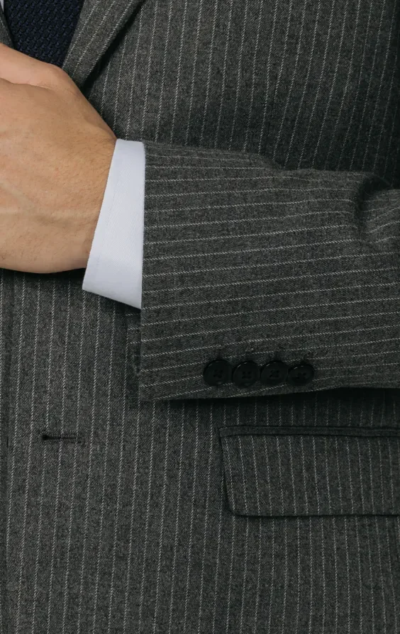 Charcoal Chalkstripe Suit thumbnail 4