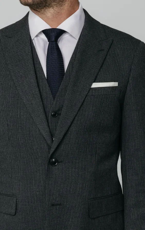 Charcoal Puppytooth Check 3 Piece Suit thumbnail 5