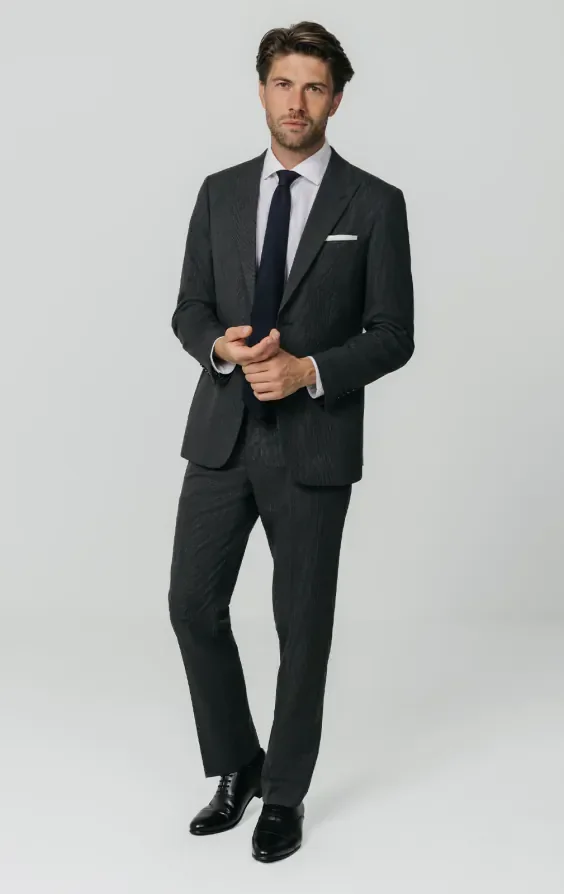 Charcoal Puppytooth Check Suit thumbnail 3