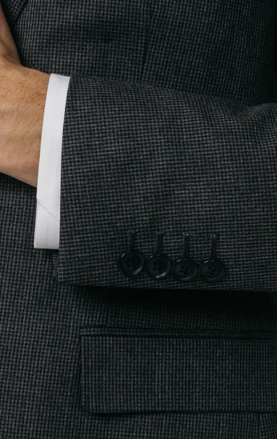 Charcoal Puppytooth Check Suit thumbnail 4