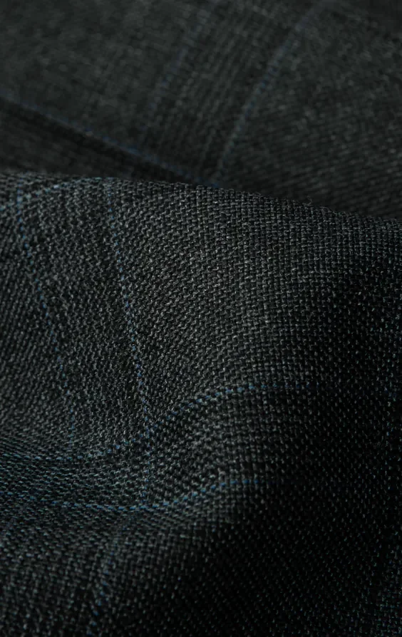 Charcoal Windowpane Check Suit Jacket thumbnail 8