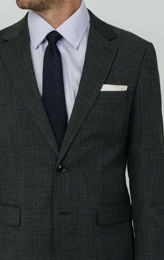 Charcoal Windowpane Check Suit thumbnail 5