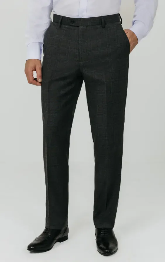Charcoal Windowpane Check Suit thumbnail 8