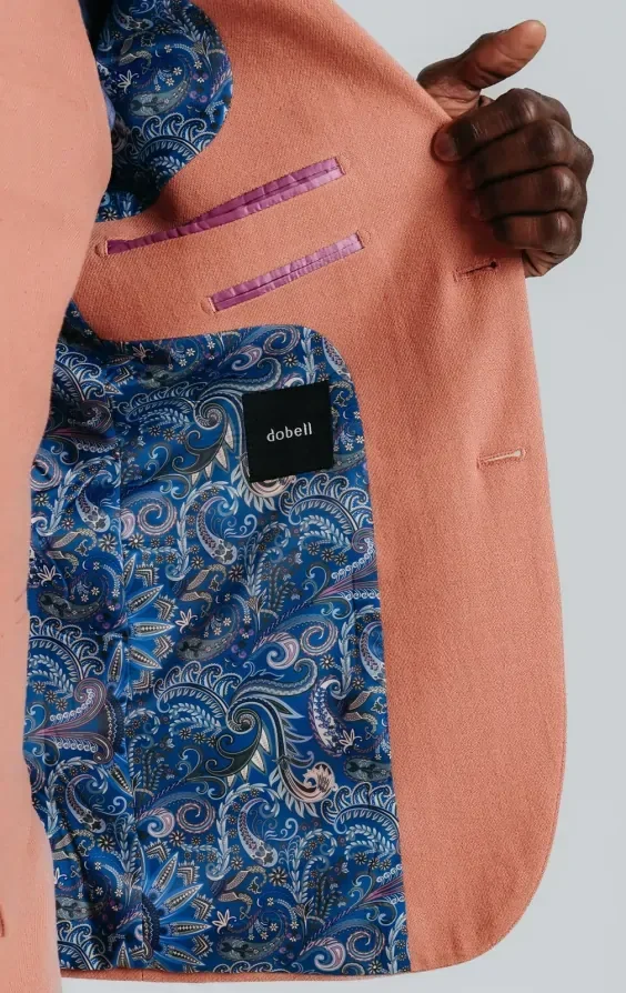 Coral Linen Twill Casual Suit thumbnail 7