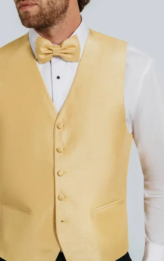 Dark Gold Dupion Waistcoat thumbnail 3