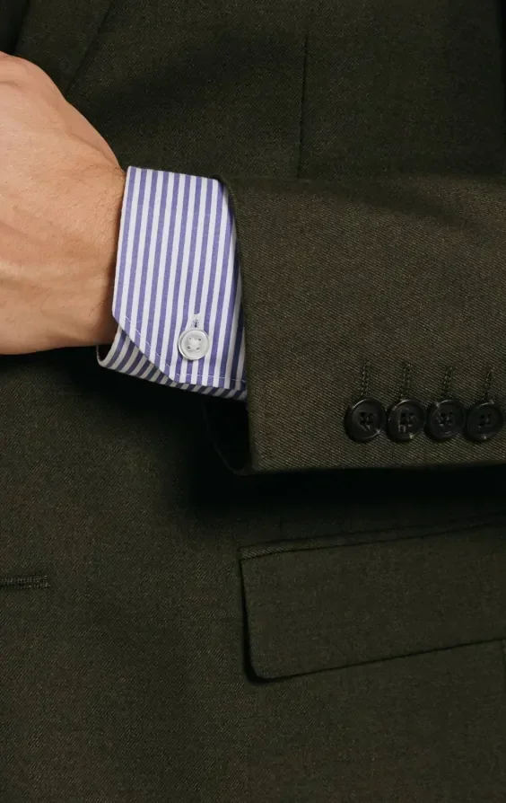 Dark Green Twill 3 Piece Suit thumbnail 5