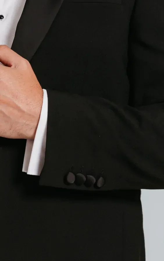 Black 3 Piece Tuxedo with Shawl Lapel thumbnail 5