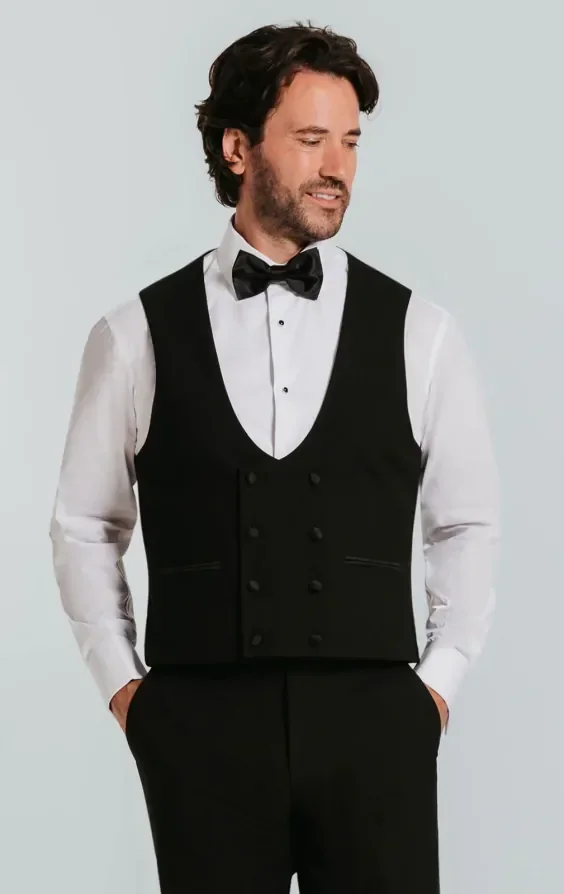 Black 3 Piece Tuxedo with Shawl Lapel thumbnail 9