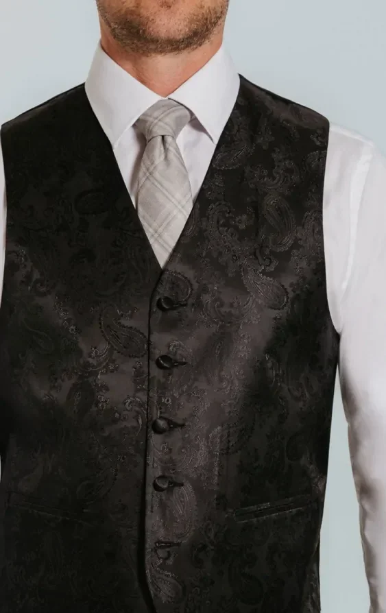 Black Paisley Waistcoat thumbnail 4