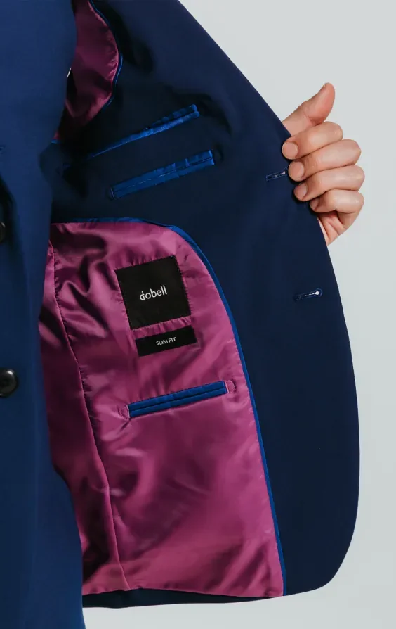 Blue Slim Fit Suit Jacket thumbnail 6
