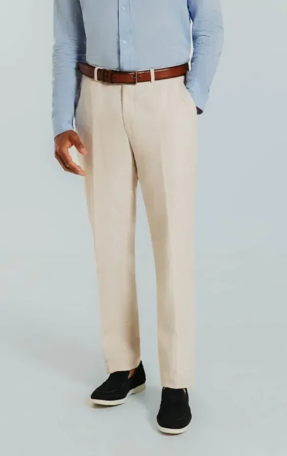Cream Linen Slim Fit Suit thumbnail 8