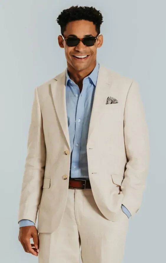 Cream Linen Suit thumbnail 2