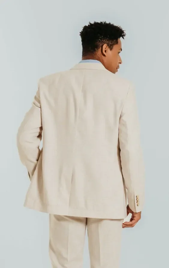 Cream Linen Suit thumbnail 4