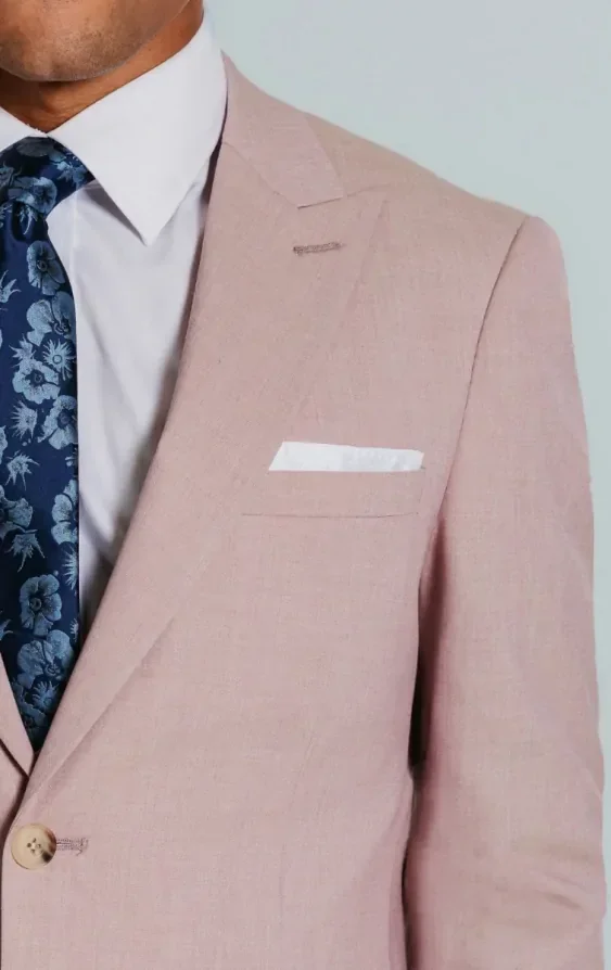 Dusty Pink Suit Jacket with Peak Lapel thumbnail 5
