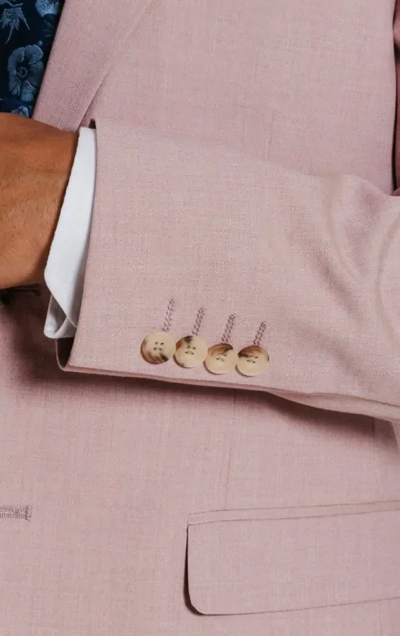 Dusty Pink Suit with Peak Lapel thumbnail 5